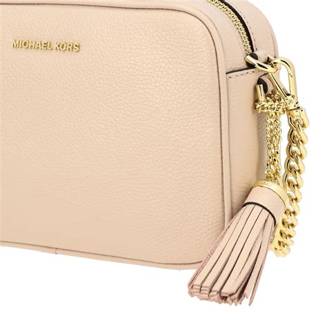 michael kors small leather camera bag stitching|michael kors camera crossbody.